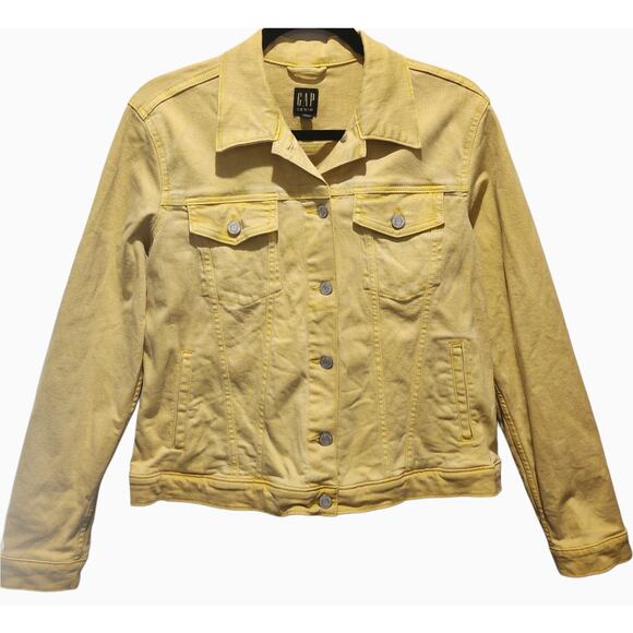 His Mercies Are New Every Morning Custom Upcycled Yellow Jean Jacket, Women's L - Picture 4 of 6